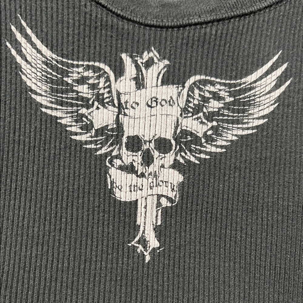 Black Skull Graphic Tank Top, Women’s - Picture 4 of 4
